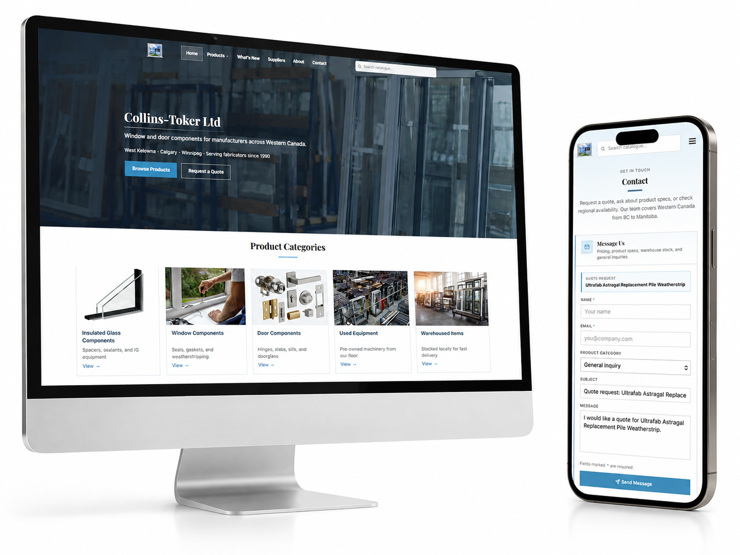 Collins-Toker website on desktop and mobile, built by BASolutions AI