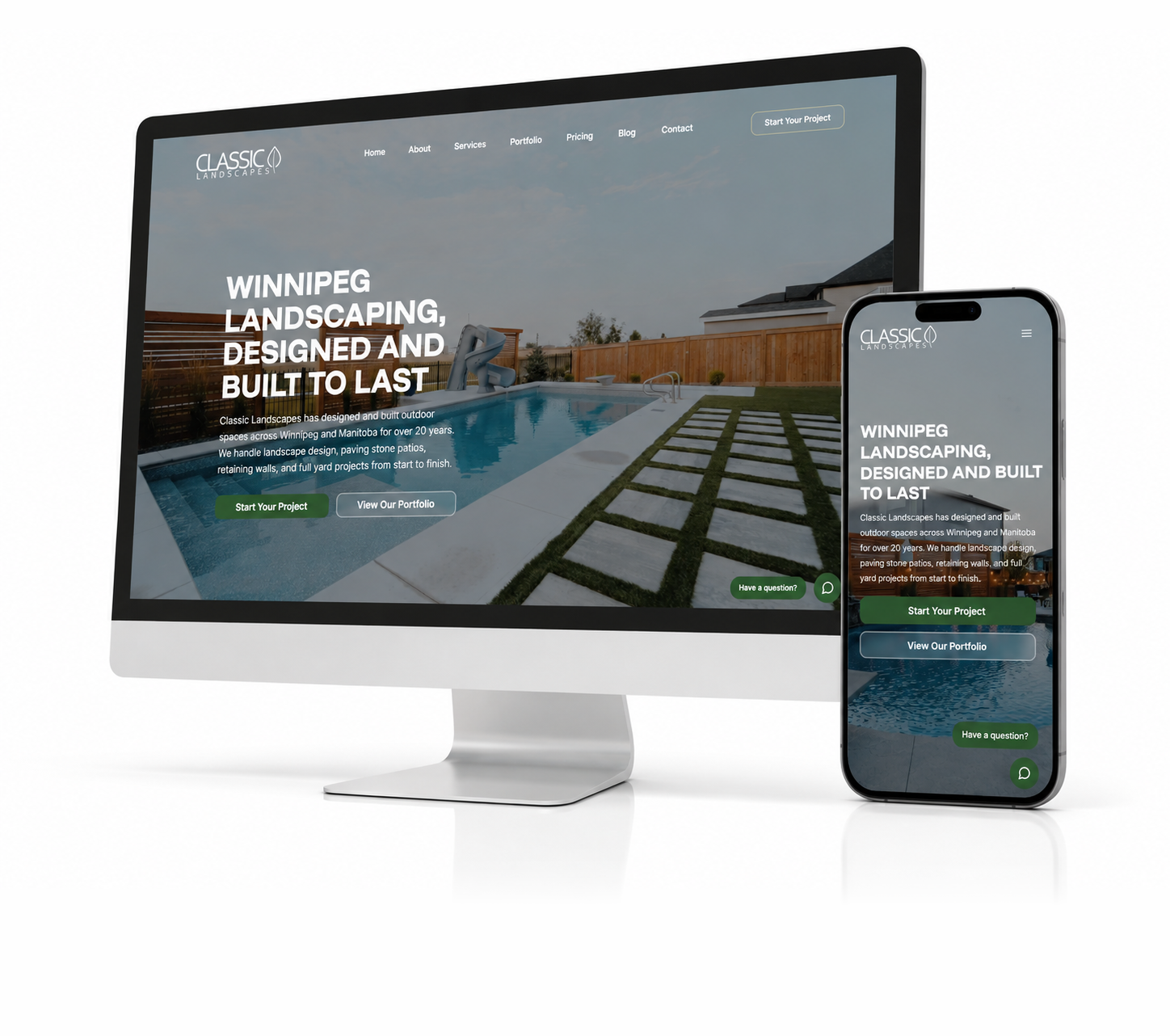 Classic Landscapes website on desktop and mobile, built by BASolutions AI Classic Landscapes website on desktop and mobile, built by BASolutions AI